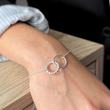 Pulsera Aros con Textura Plata 925
