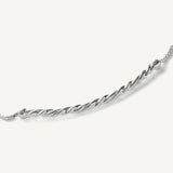 pulsera barrita cordon al detalla con sistema regulable elaborada en plata 925 de AMBAR Joyería Fina