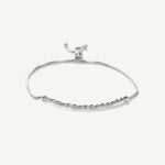 pulsera barrita cordon con sitema regulable elaborada en plata 925 de AMBAR Joyería Fina