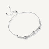 pulsera cadenitas y bolitas con sistema regulable elaborada en plata 925 de AMBAR Joyería Fina