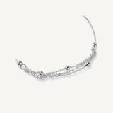 pulsera cadenitas y bolitas de 0.3 cm con sistema regulable elaborada en plata 925 de AMBAR Joyería Fina