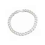 Pulsera Cubana Prime para hombre en plata 925 brillante con eslabones clásicos de AMBAR joyería fina