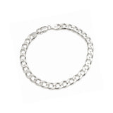 Pulsera Cubana Prime para hombre en plata 925 brillante con eslabones clásicos de AMBAR joyería fina