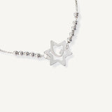 pulsera estrella de amor detalle con sistema regulable elaborada en plata 925 de AMBAR Joyería Fina