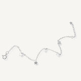 pulsera de estrellitas colgantes al detalle elaboradas en plata 925 para AMBAR joyería