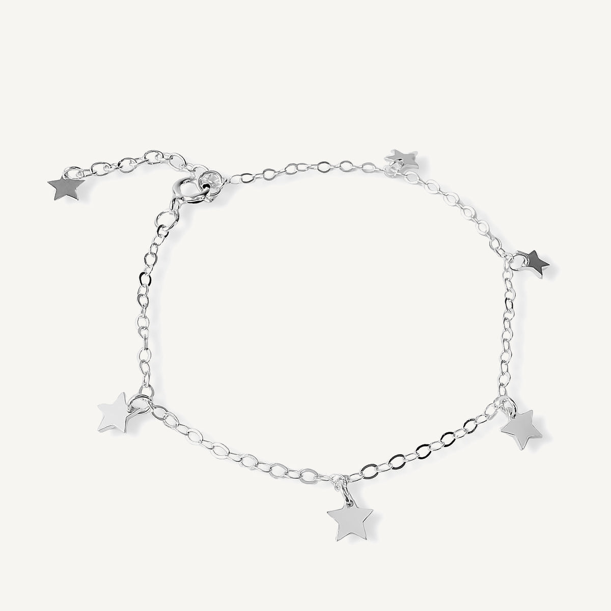 pulsera de estrellitas colgantes elaboradas en plata 925 para AMBAR joyería