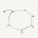 pulsera de estrellitas colgantes elaboradas en plata 925 para AMBAR joyería