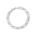 Pulsera Fígaro Prime para hombre en plata 925 brillante con eslabones alargados de AMBAR joyería fina