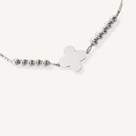 pulsera flor vc regulable al detalle elaborada en plata 925 de AMBAR Joyería Fina