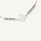 pulsera flor vc regulable al detalle elaborada en plata 925 de AMBAR Joyería Fina