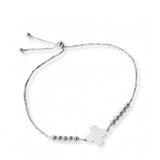 pulsera flor vc regulable elaborada en plata 925 de AMBAR Joyería Fina