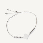pulsera flor vc regulable elaborada en plata 925 de AMBAR Joyería Fina