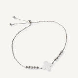 pulsera flor vc regulable elaborada en plata 925 de AMBAR Joyería Fina