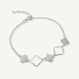 pulsera de plata 925 con flor calada .