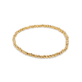 pulsera gypsi de bolitas facetadas echapada en oro 18k de AMBAR Joyería fina