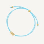 Pulsera hilo rosa con inicial  S enchapada en oro 18K de AMBAR joyería fina