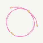 Pulsera hilo rosa letra S enchapada en oro 18K de AMBAR joyería fina