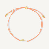 Pulsera hilo nude con inicial  p enchapada en oro 18K de AMBAR joyería fina