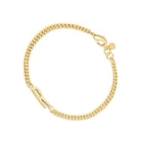 Pulsera Wilder inicial r enchapada en oro 18K de AMBAR joyería fina