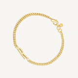 Pulsera Wilder inicial r enchapada en oro 18K de AMBAR joyería fina