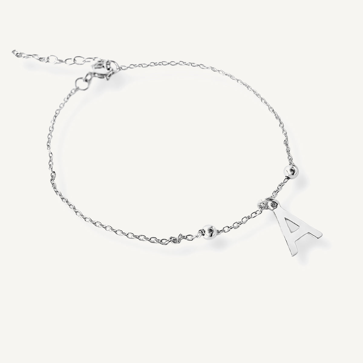 pulsera Inicial A elaborada en plata 925 de AMBAR joyería