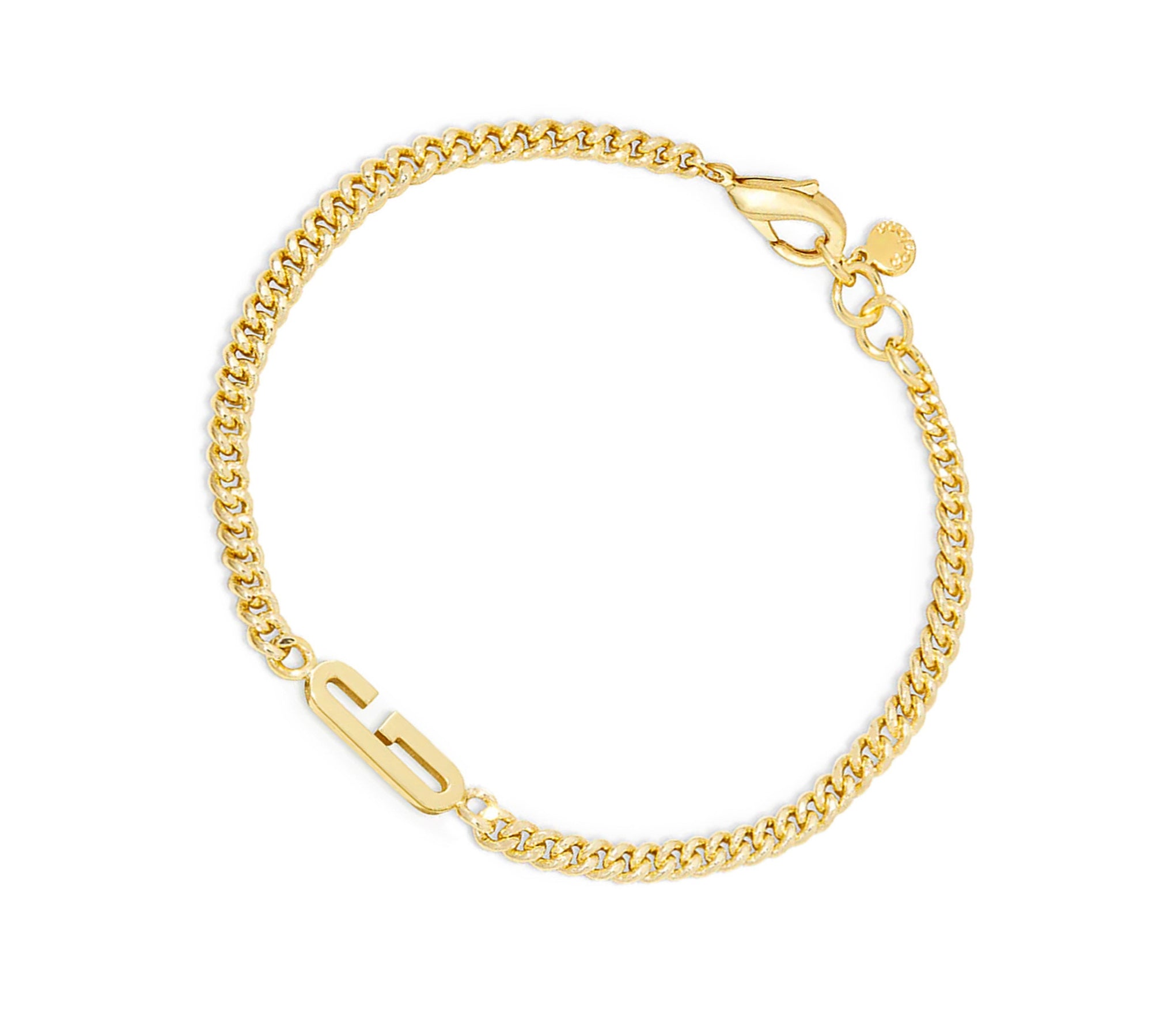 Pulsera Wilder inicial g enchapada en oro 18K de AMBAR joyería fina