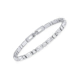 Pulsera tennis kingston circonita color cristal enchapada en rodio de AMBAR joyería fina