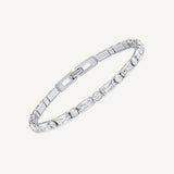 Pulsera tennis kingston circonita color cristal enchapada en rodio de AMBAR joyería fina