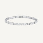 Pulsera tennis Baguette circonita enchapada en rodio de AMBAR joyería fina