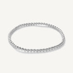 Pulsera mandy de bolitas con sistema elasticado, ajustable elaborada en plata 925 por AMBAR joyería