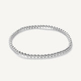 Pulsera mandy de bolitas con sistema elasticado, ajustable elaborada en plata 925 por AMBAR joyería