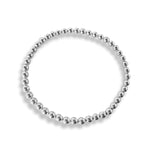 Pulsera mandy de bolitas 4 mm con sistema elasticado, ajustable elaborada en plata 925 por AMBAR joyería