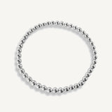 Pulsera mandy de bolitas 4 mm con sistema elasticado, ajustable elaborada en plata 925 por AMBAR joyería