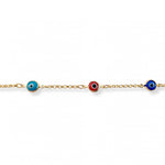 pulsera ojo turco al detalle elaborada en oro laminado de AMBAR joyería fina
