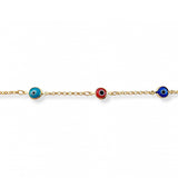 pulsera ojo turco al detalle elaborada en oro laminado de AMBAR joyería fina