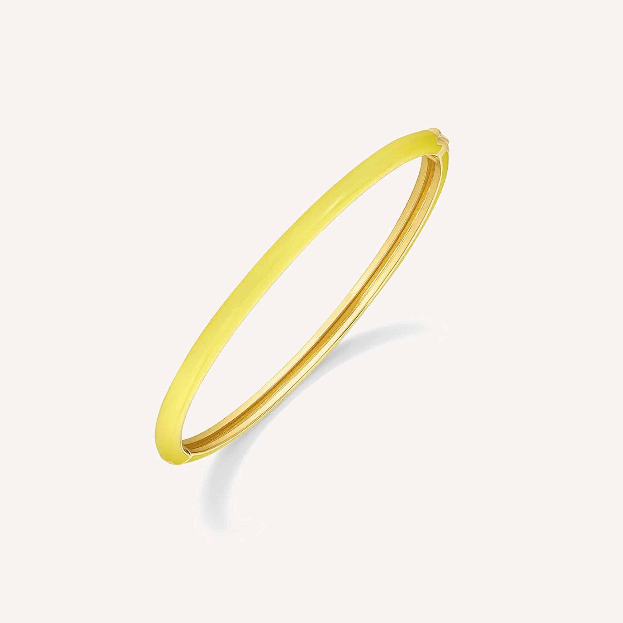Pulsera Kelly esmaltado amarillo enchapada en oro 18K de AMBAR joyería fina
