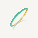 Pulsera Kelly esmaltado VERDE enchapada en oro 18K de AMBAR joyería fina