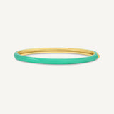 Pulsera Kelly esmaltado verde enchapada en oro 18K de AMBAR joyería fina