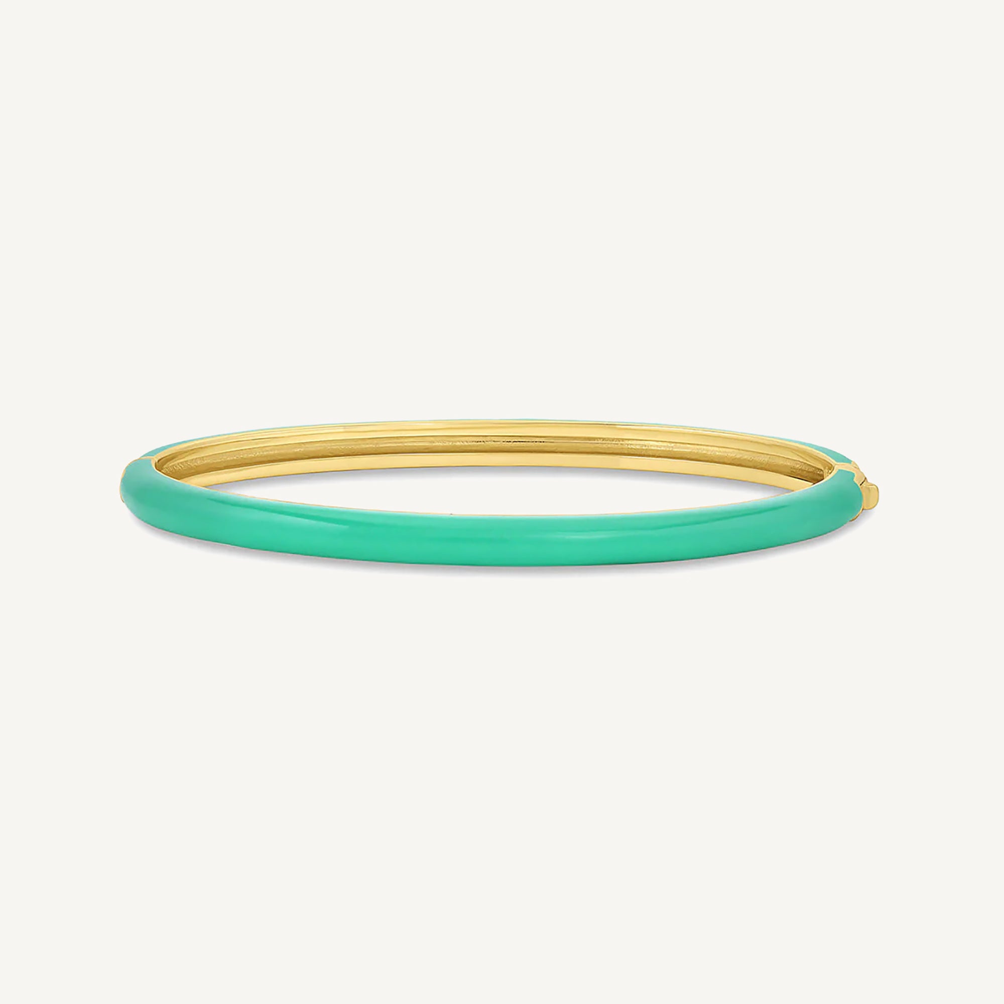 Pulsera Kelly esmaltado verde enchapada en oro 18K de AMBAR joyería fina