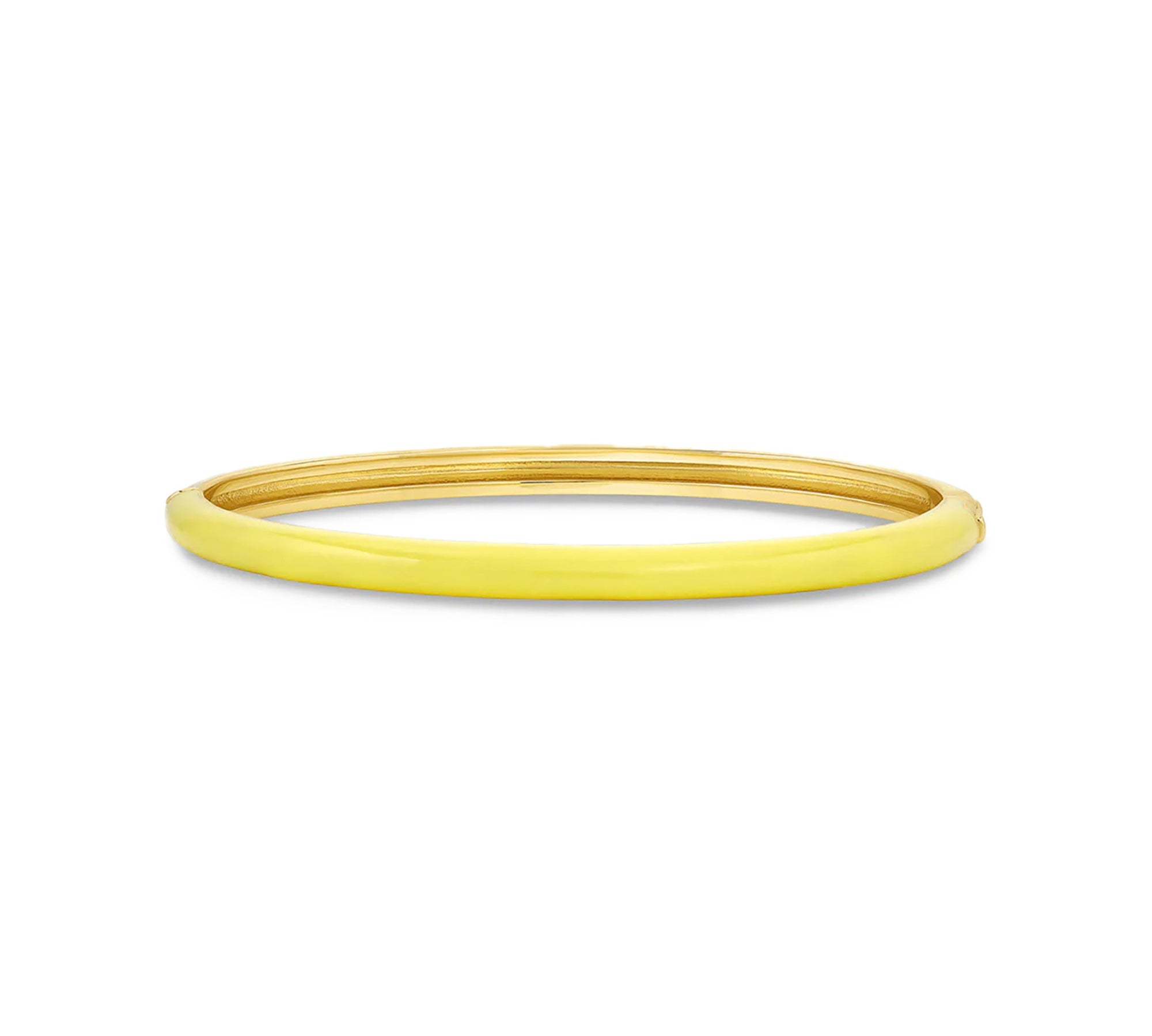 Pulsera Kelly esmaltado amarillo enchapada en oro 18K de AMBAR joyería fina