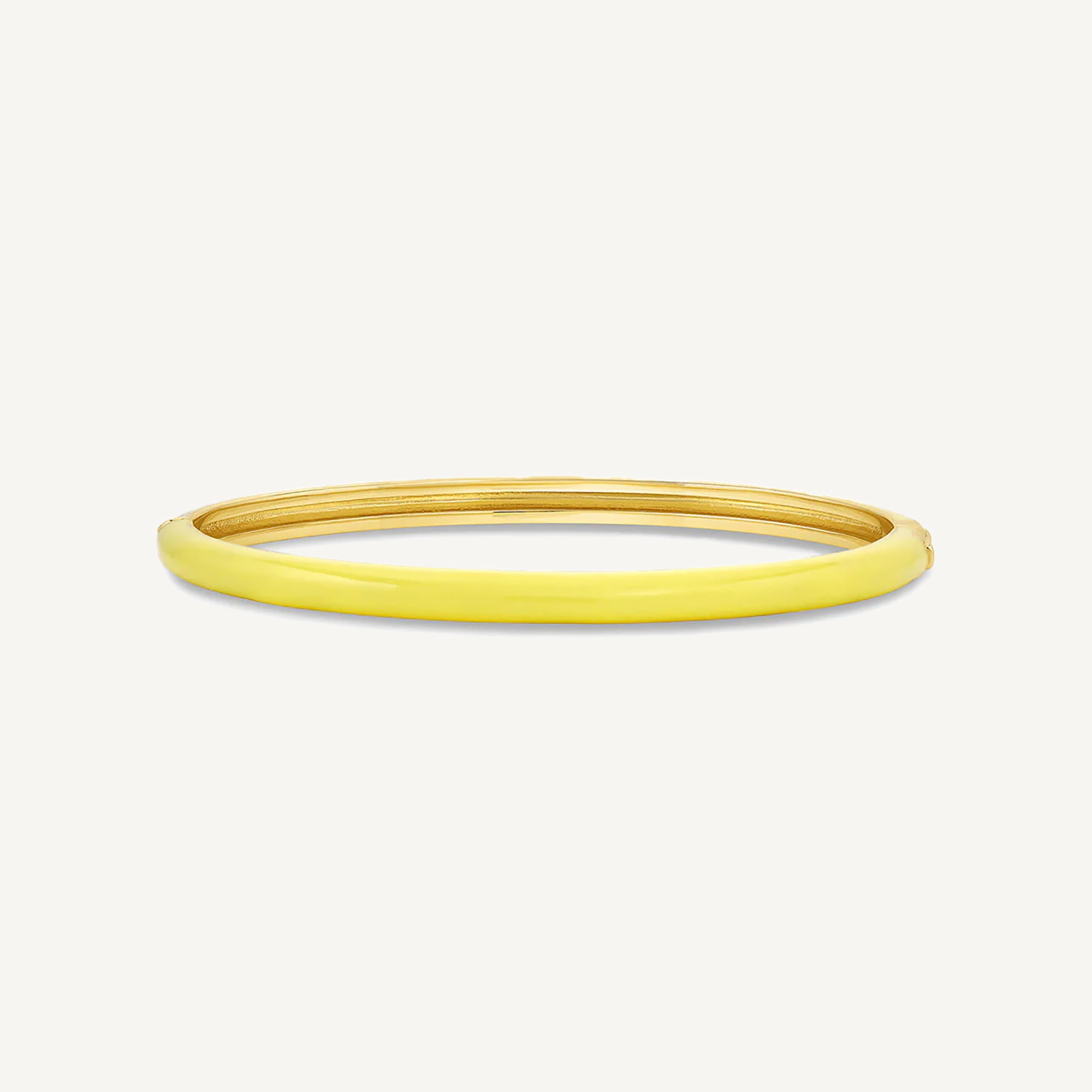 Pulsera Kelly esmaltado amarillo enchapada en oro 18K de AMBAR joyería fina