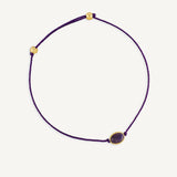 Pulsera Power Stone amatista la piedra de la tranquilidad enchapado en oro de 18K de AMBAR Joyería Fina