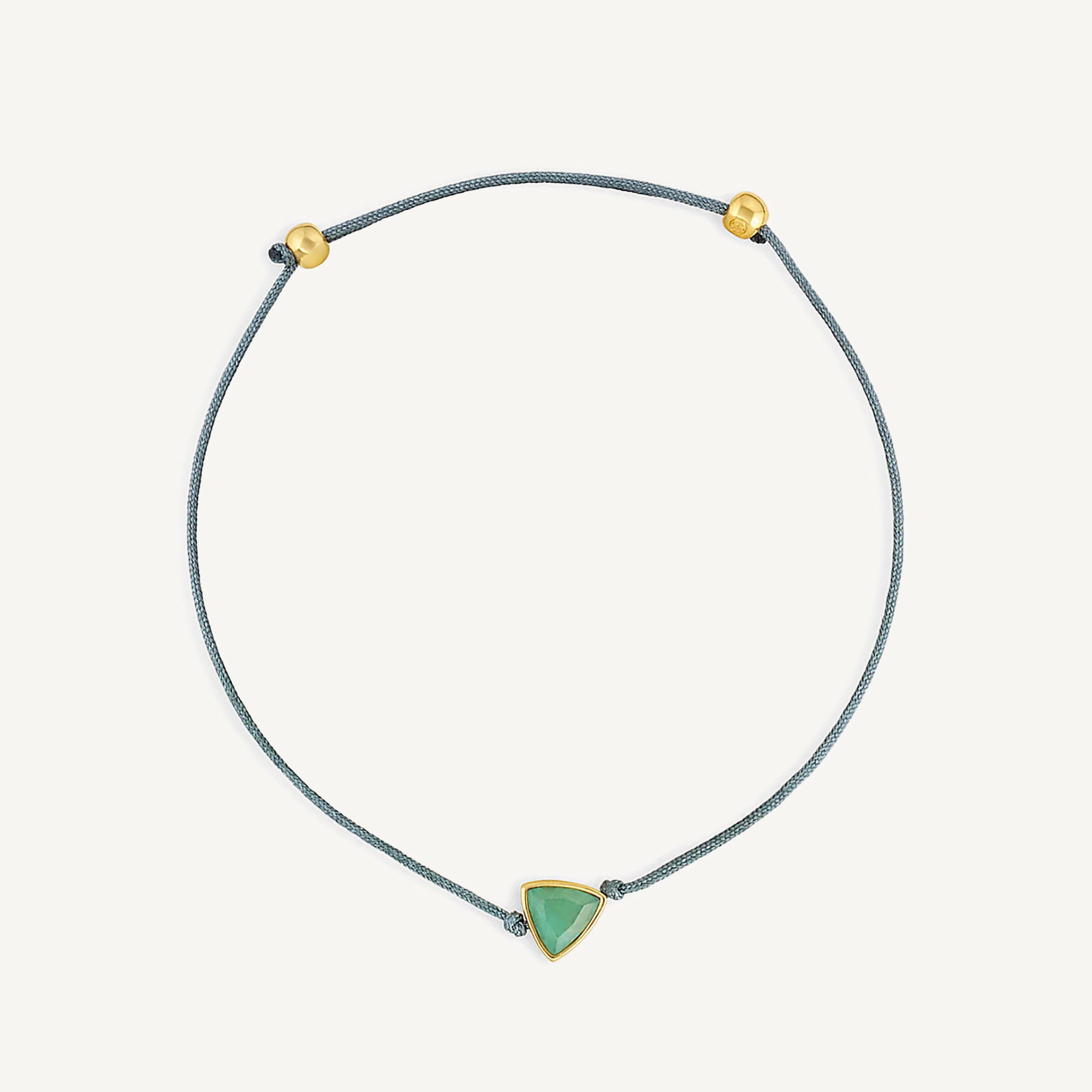 Pulsera Power Stone Geo suerte piedra aventurina enchapado en oro de 18K de AMBAR Joyería Fina