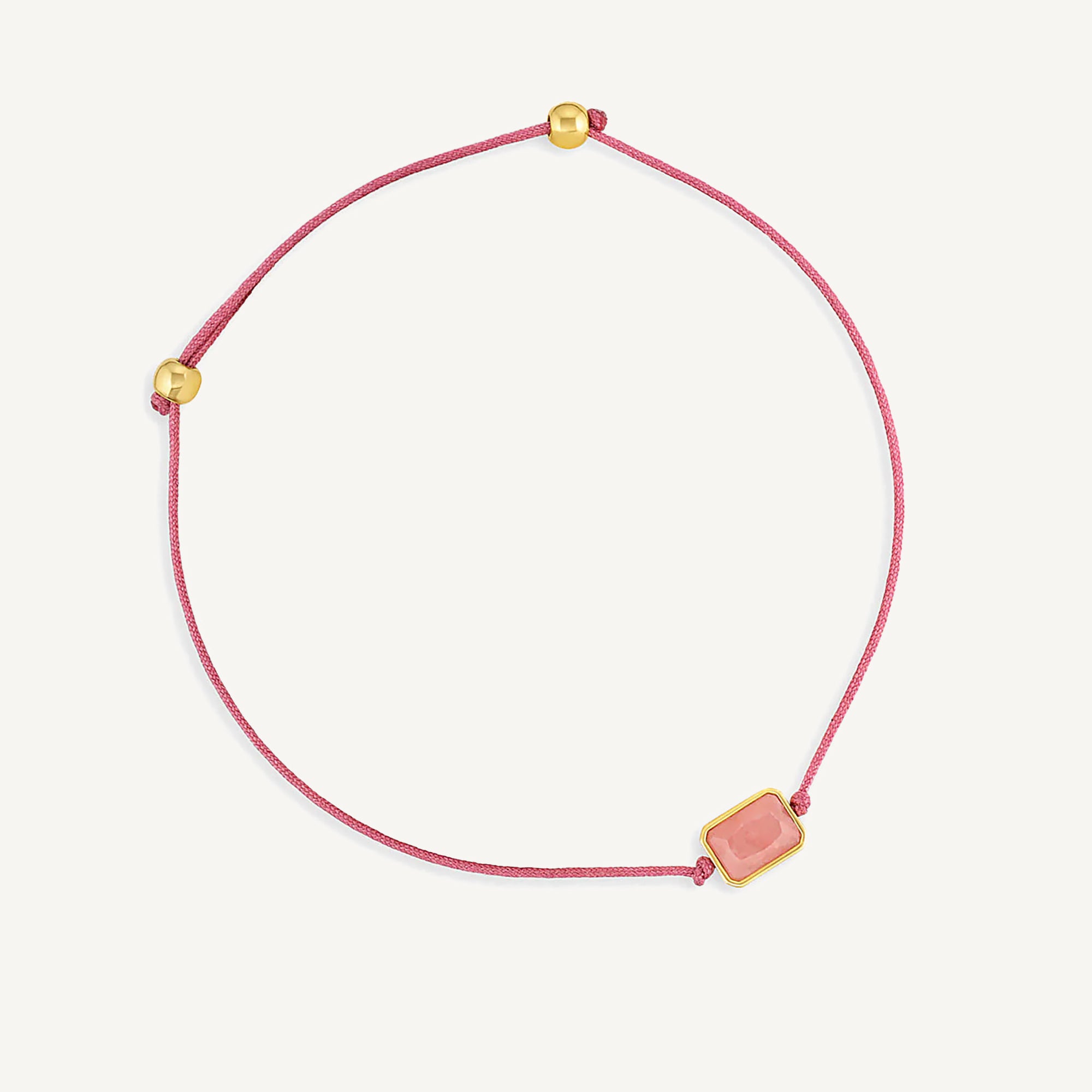 Pulsera Power Stone Geo compasión Rodocrosita enchapado en oro de 18K de AMBAR Joyería Fina
