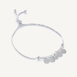 Pulsera plaquitas con bolitas y sistema regulable, ideal para toda ocasión elaborada en plata 925 de AMBAR Joyería Fina