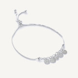 Pulsera plaquitas con bolitas y sistema regulable, ideal para toda ocasión elaborada en plata 925 de AMBAR Joyería Fina