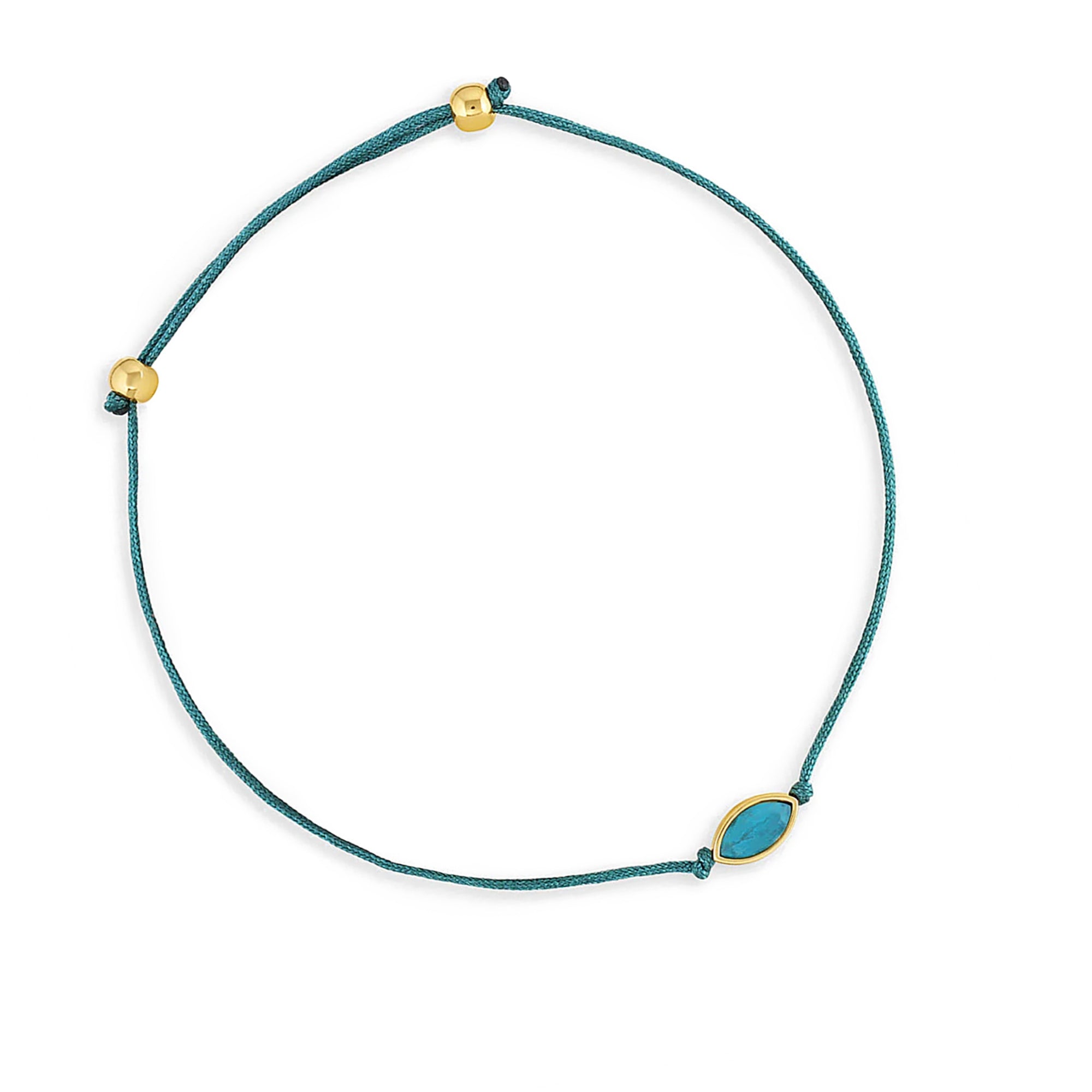 Pulsera Power Stone motivación con piedra apatita enchapado en oro de 18K de AMBAR Joyería Fina