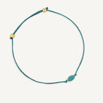 Pulsera Power Stone motivación con piedra apatita enchapado en oro de 18K de AMBAR Joyería Fina