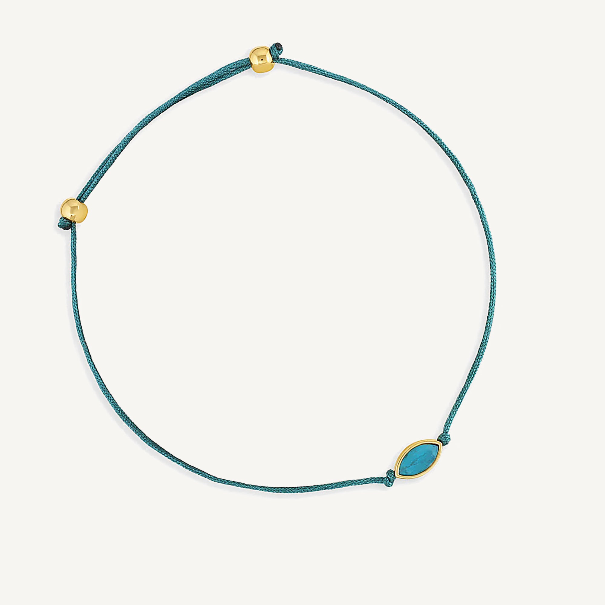 Pulsera Power Stone motivación con piedra apatita enchapado en oro de 18K de AMBAR Joyería Fina