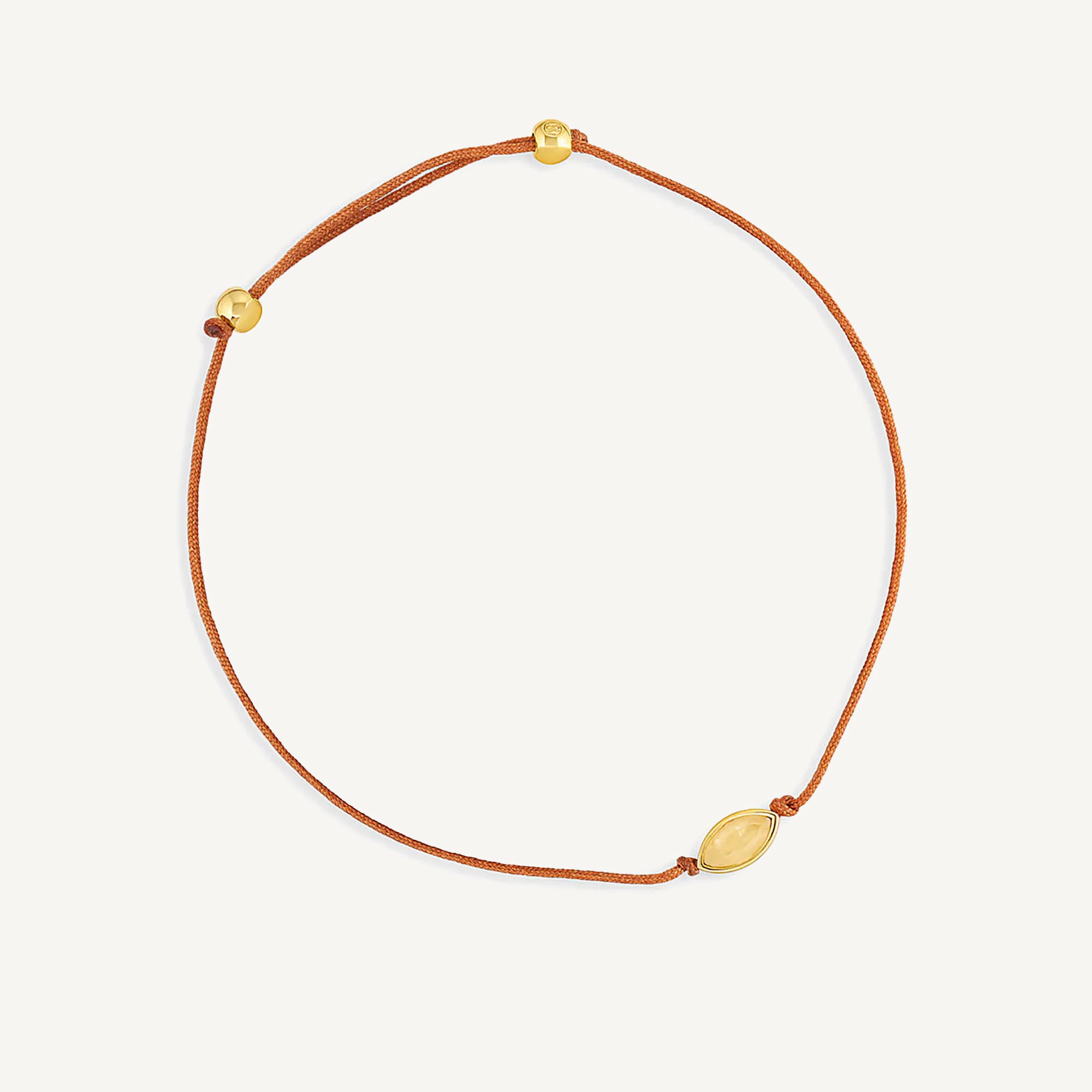  Pulsera Power Stone citrino la piedra de la abundancia enchapado en oro de 18K de AMBAR Joyería Fina